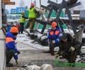 На площадке строительства транспортно-пересадочного узла в Завидово началось заполнение водой гавани нового речного порта
