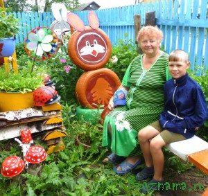 Т. А. Васильева с внуком.